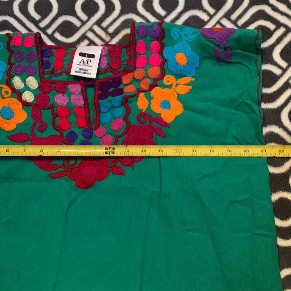 Womens Traditional Mexican Shirt Large - Picture 6 of 7